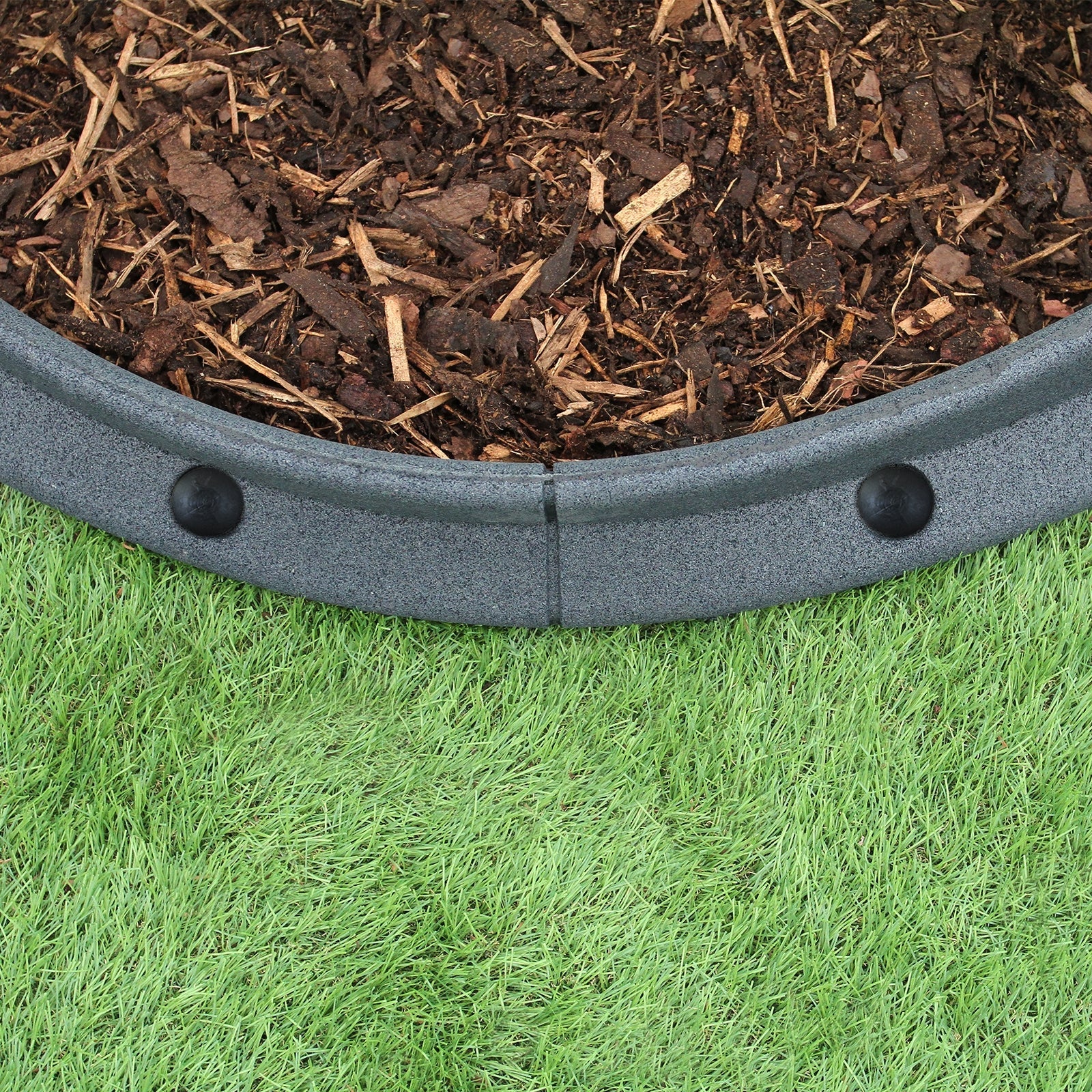 Bordes De Césped Gris Flexibles Jardín Bordes De Césped Paquete De 6 X 1.2m_3