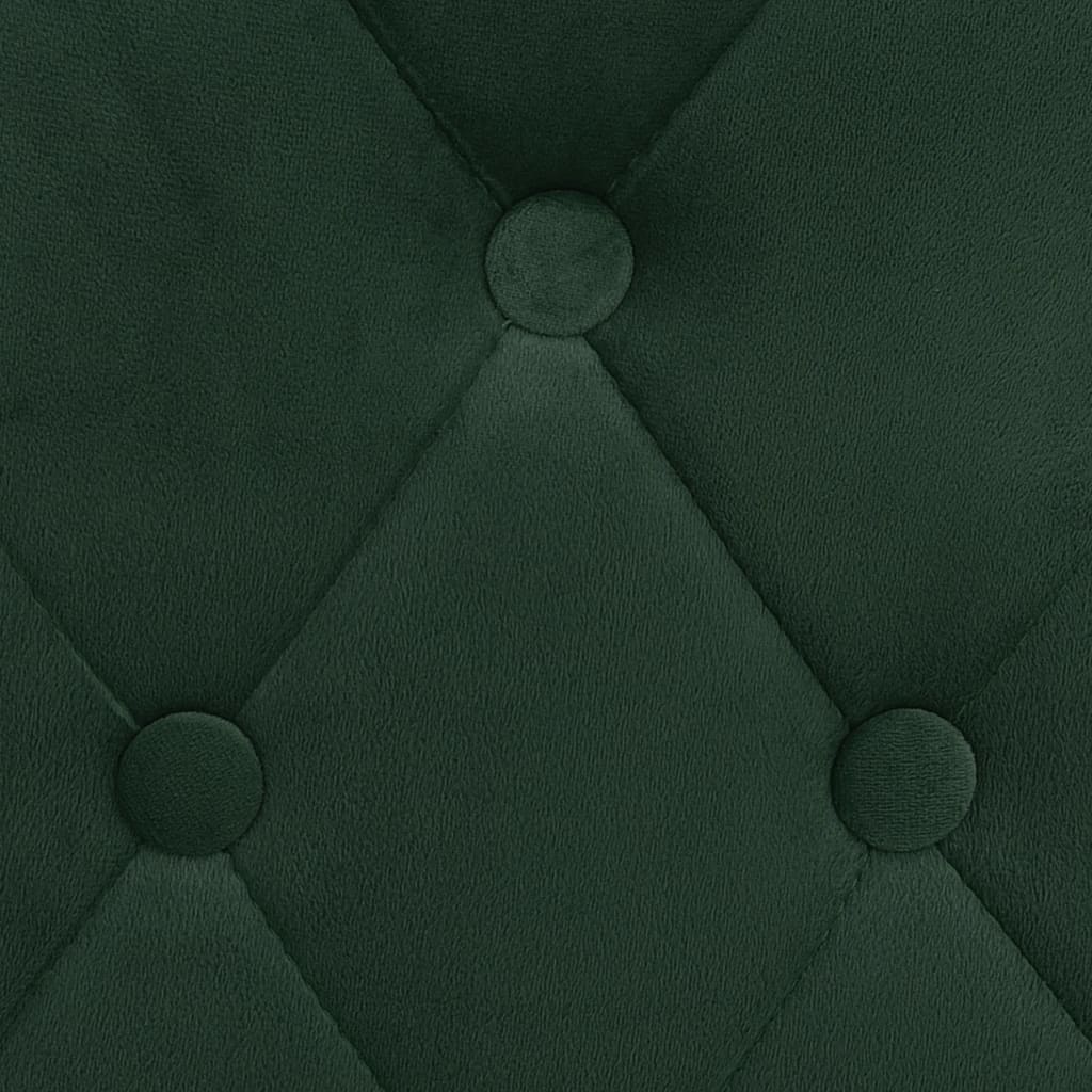 Taburetes De Cocina 2 Unidades Terciopelo Verde Oscuro_4