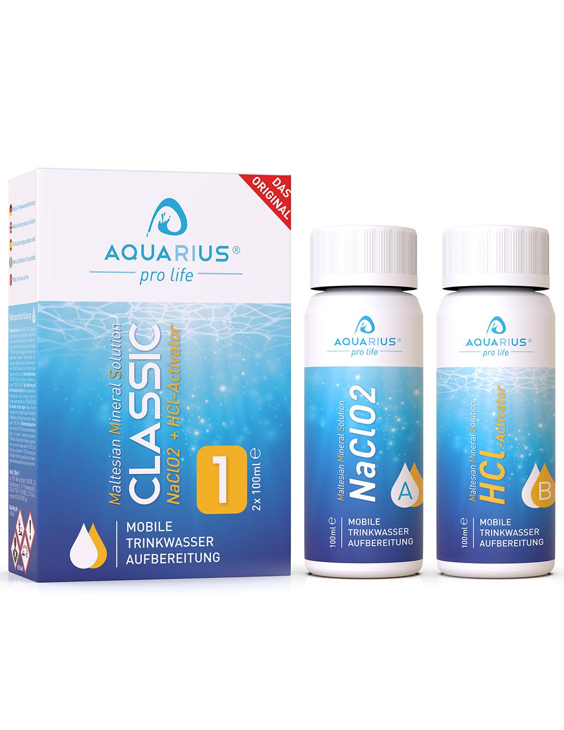 Aquarius Pro Life - Mms-classic 2x100ml Juego De Dióxido De Cloro Para La Activación_1