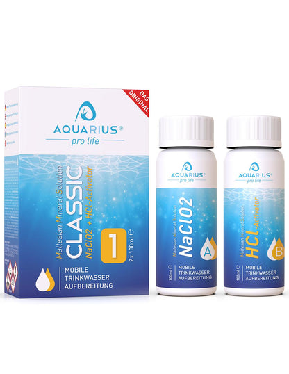 Aquarius Pro Life - Mms-classic 2x100ml Juego De Dióxido De Cloro Para La Activación