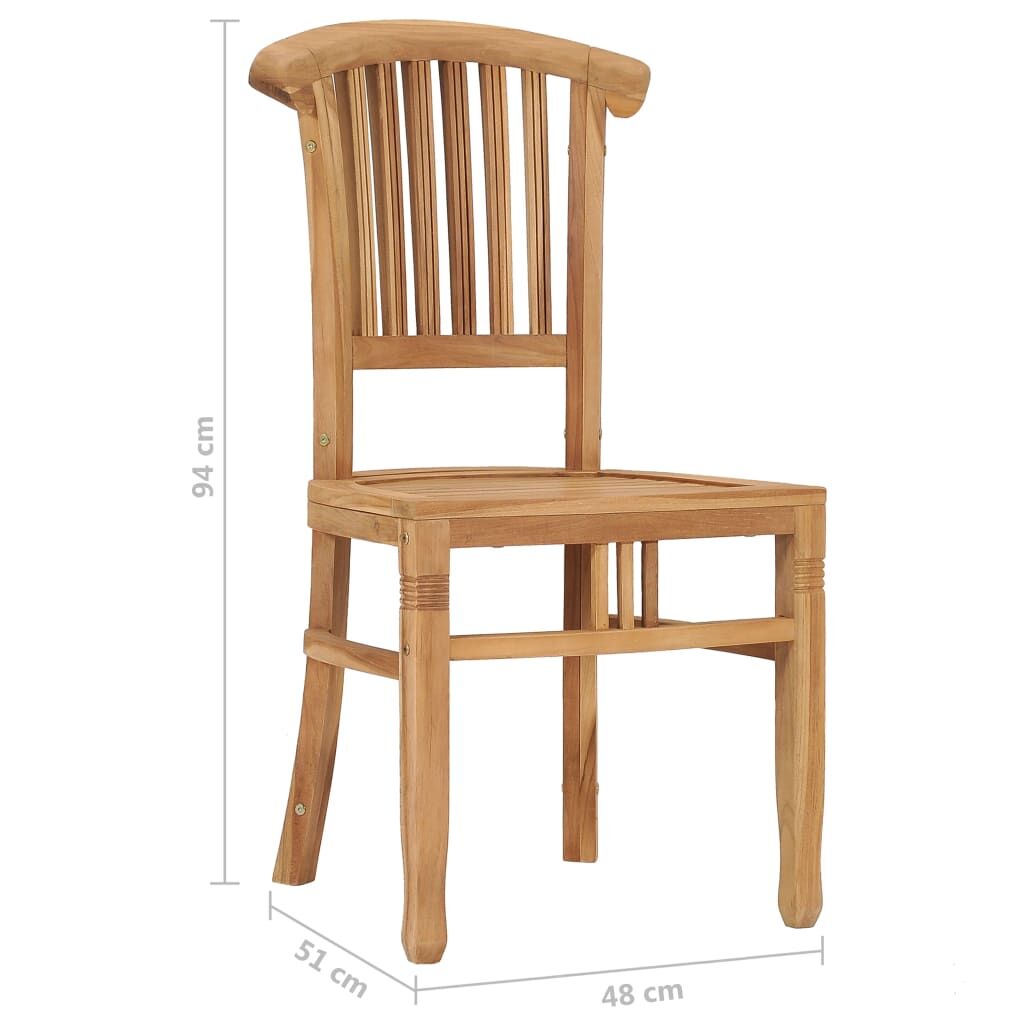 Vidaxl Conjunto De Comedor Para Jardín 5 Piezas Madera Maciza De Teca_2