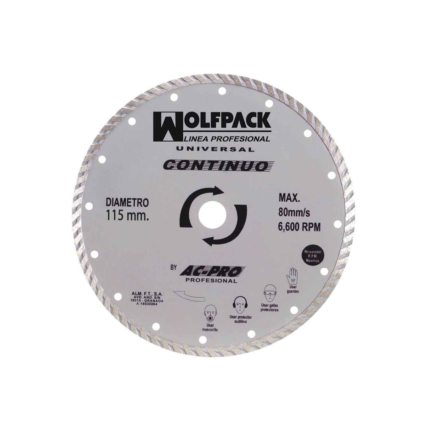 Disco Diamante 115 Mm. General Obra Continuo