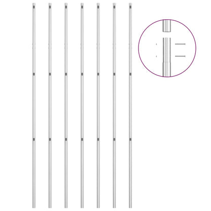 Valla Tela Metálica Y Postes Acero Galvanizado Plata 15x1,5 M / Vetonek_3