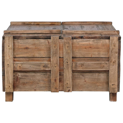 Mesa De Centro Madera Maciza De Caoba 65x65x38 Cm_0