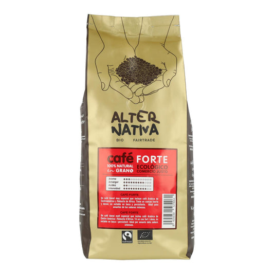 Grãos de café biológicos alternativos Forte, 500g