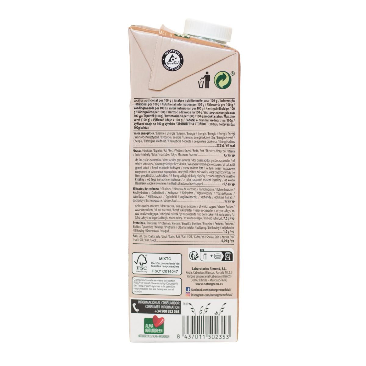 Bebida de Aveia e Cacau NaturGreen Biológica 1 L