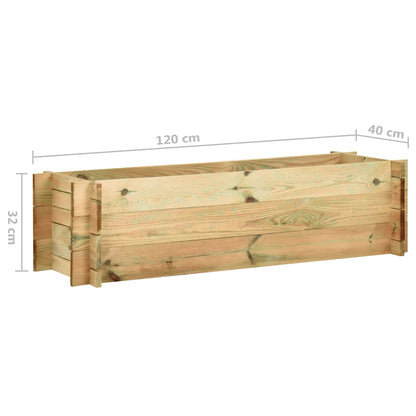 Jardinera De Verduras Madera Pino Impregnada 120 Cm_4