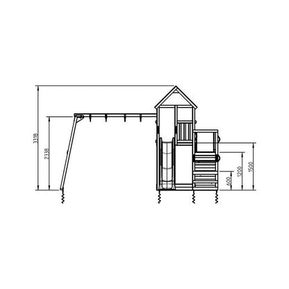 Parque Infantil Masgames Penthouse Xl Con Columpio Individual._3