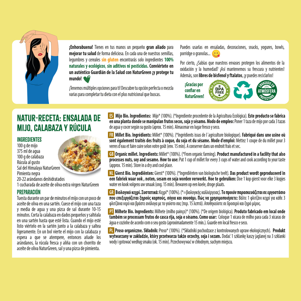 Painço Biológico Naturgreen, 500 g