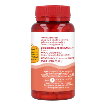 Vitamina E 400 UI Planeta Huerto 60 pérolas