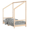 Vidaxl Estrado de cama para crianças em madeira de pinho maciça 80x160 Cm