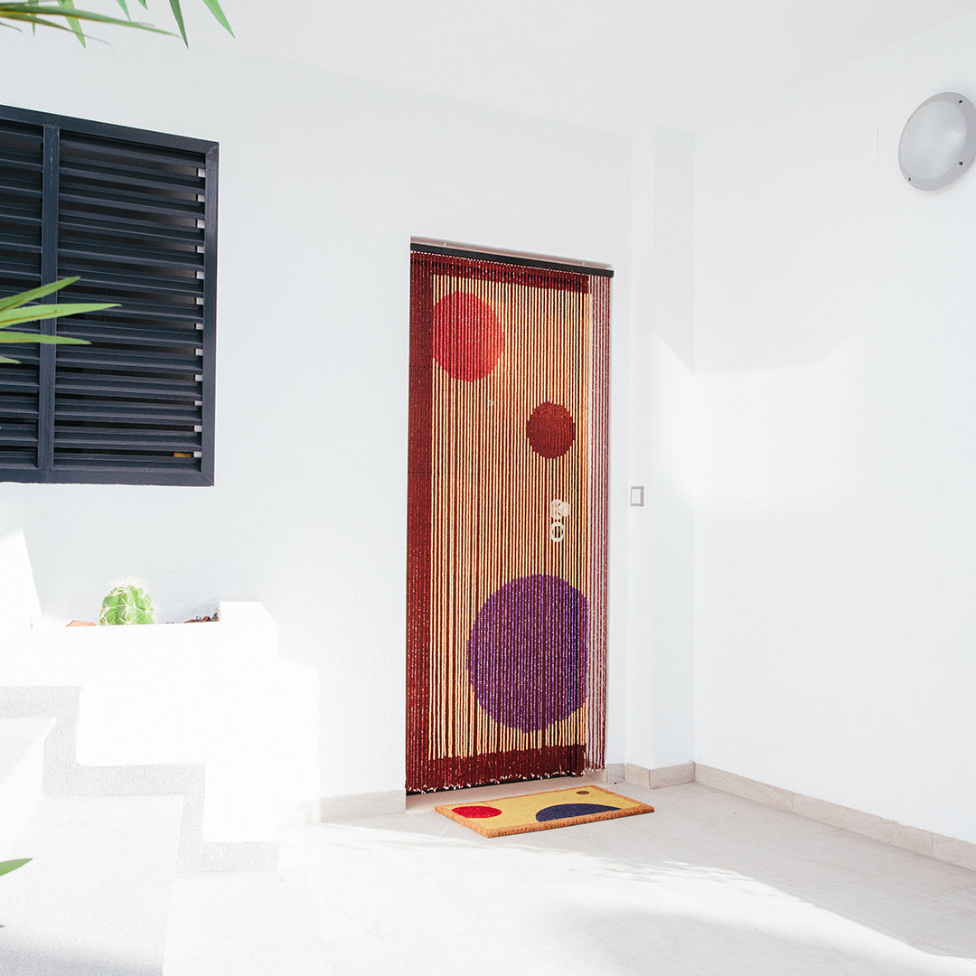 Cortina De Madera Planets: Elegancia Natural Para Tu Hogar 0,9x2 M / Multicolor_0