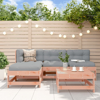Vidaxl Juego De Sofás De Jardín 5 Pzas Madera Maciza De Abeto Douglas_1