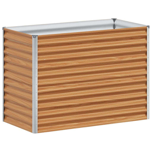 Arriate Elevado Marrón Claro 98 X 50 X 68 Cm Acero Galvanizado_0