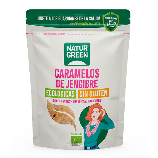 Rebuçados de Gengibre Naturgreen, 125 g