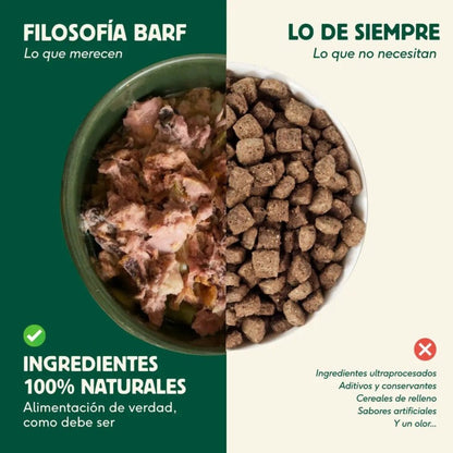 Lata Filosofía BARF de ATÚN Y PAVO Wild Balance 400gr