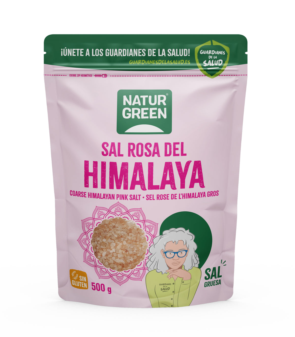 Sal rosa grosso do Himalaia Naturgreen 500 g