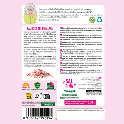 Sal rosa fino dos Himalaias Naturgreen 500 g