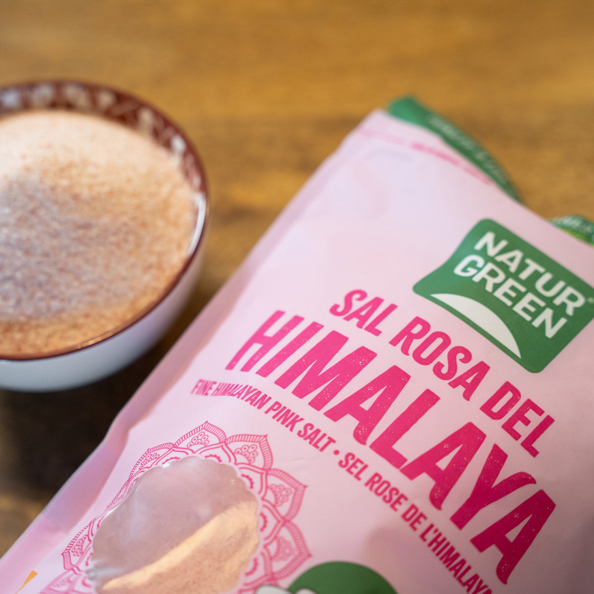 Sal rosa fino do Himalaia Naturgreen 1 kg