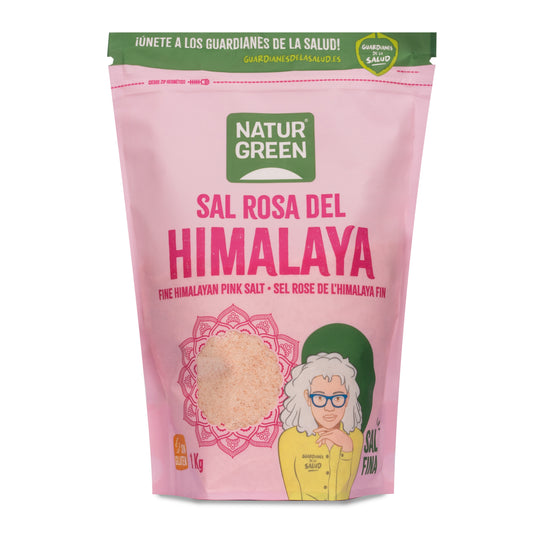 Sal rosa fino do Himalaia Naturgreen 1 kg