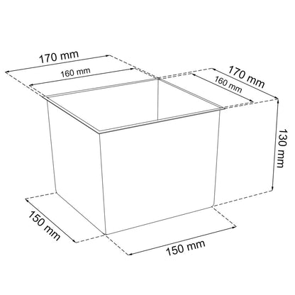 Maceta Rato De 7,2 Litros Con Inserto 17 X 17 X 32,4 Cm En Color Blanco