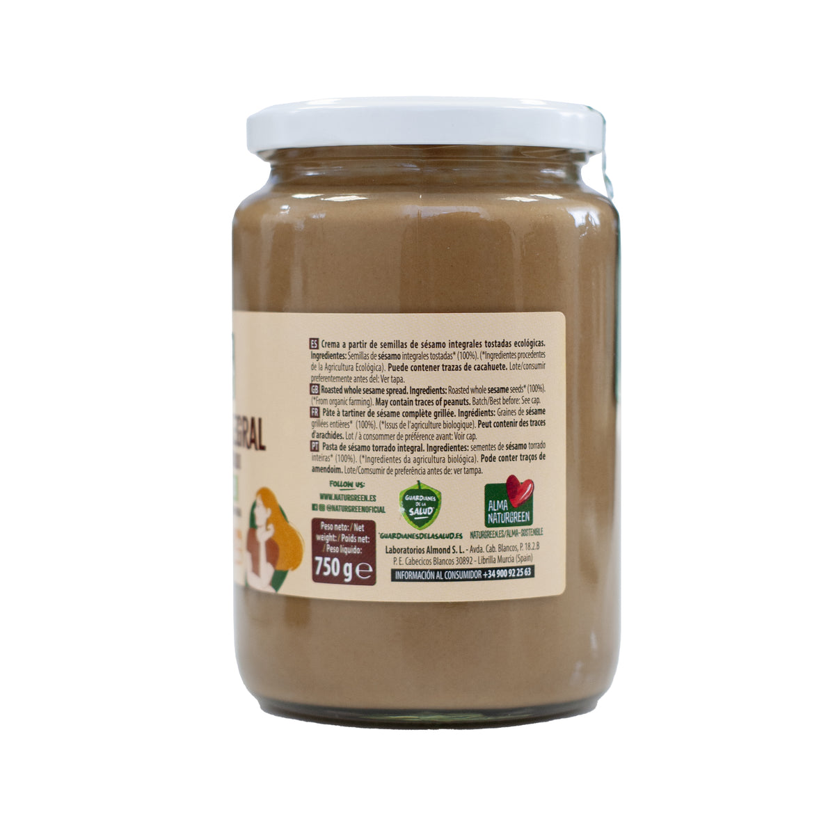 Embalagem de 2 Tahine Torrado Naturgreen 2 unidades de 800 gr