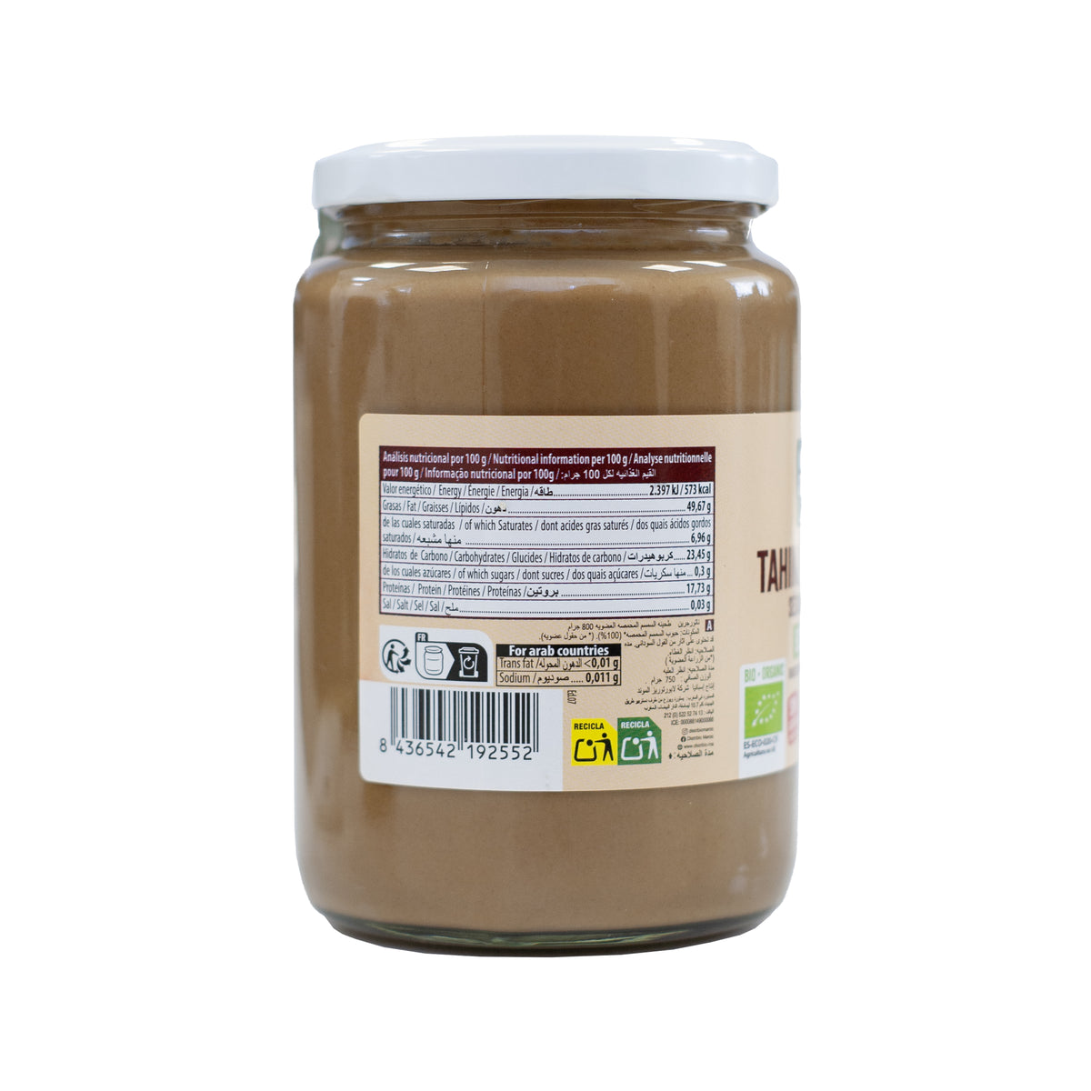 Embalagem de 2 Tahine Torrado Naturgreen 2 unidades de 800 gr