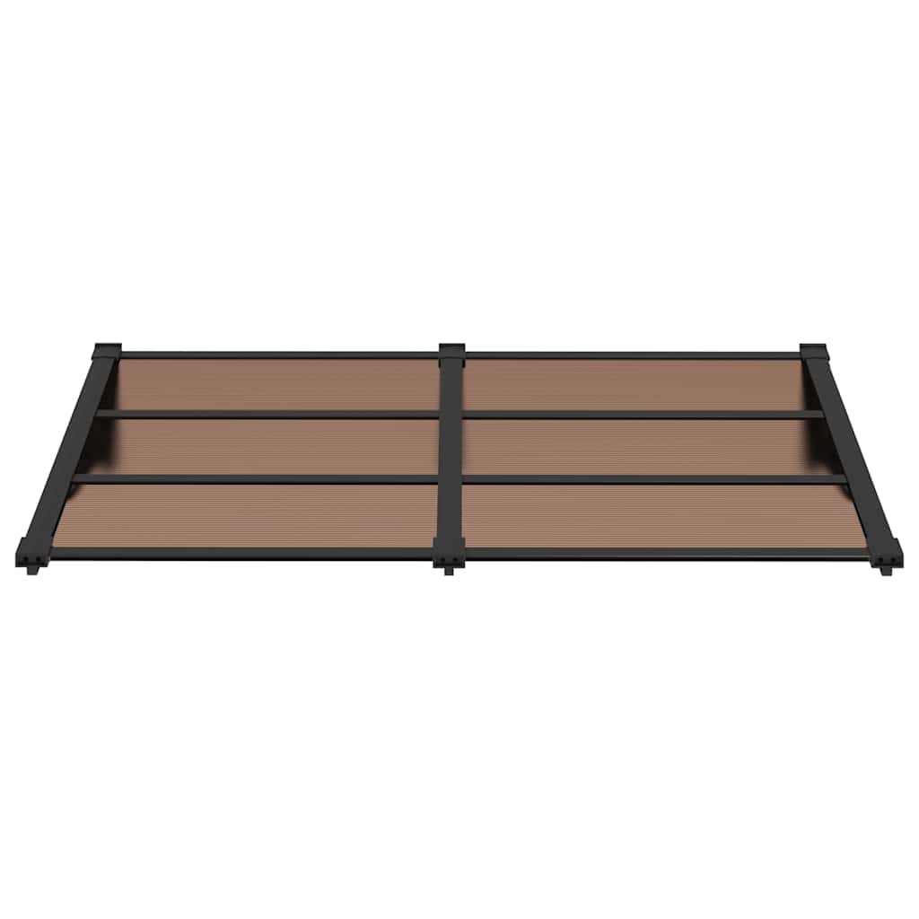 Marquesina De Puerta Policarbonato Negro 152,5x90 Cm_2