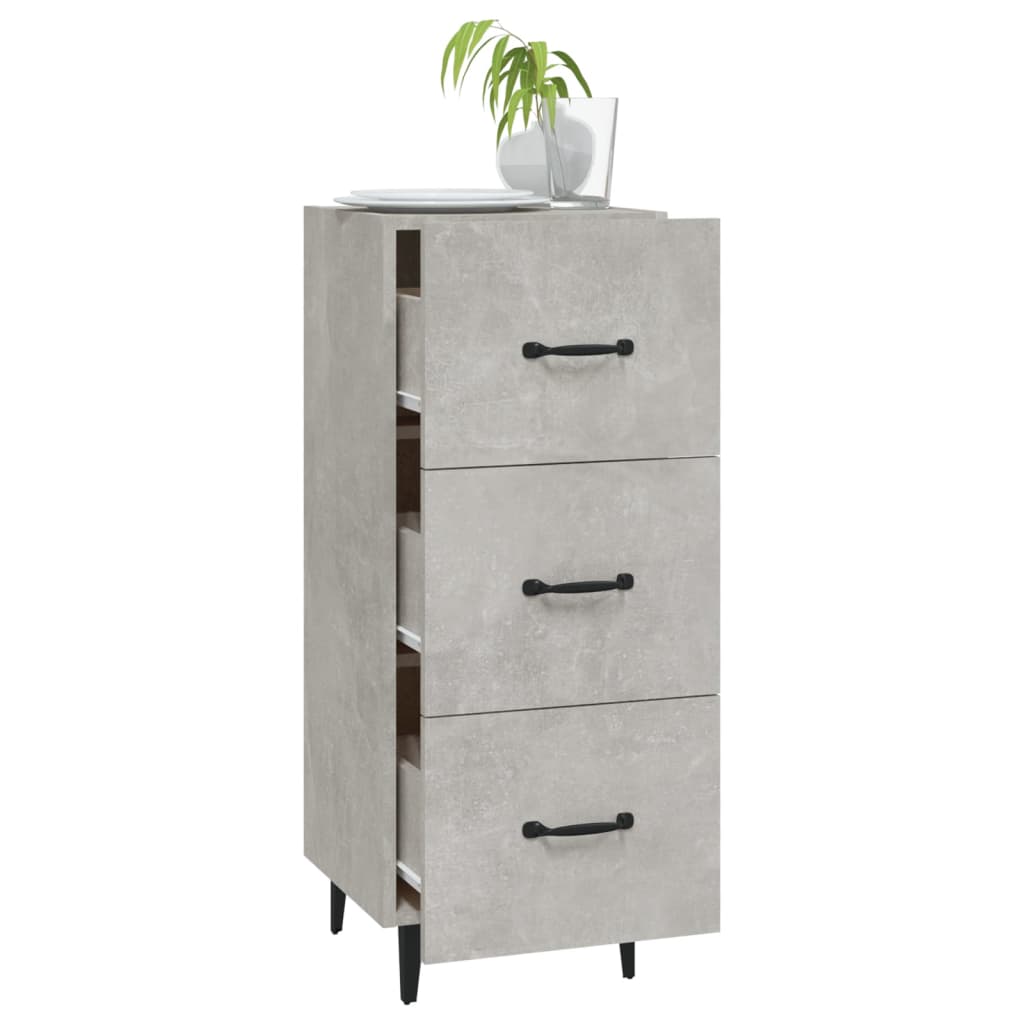 Aparador De Madera Contrachapada Gris Hormigón 34,5x34x90 Cm / Vetonek_0