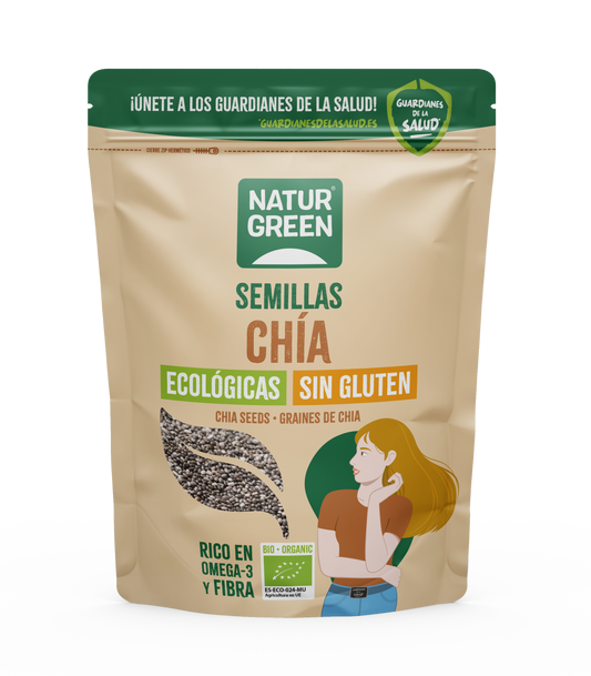 Sementes de Chia Biológicas NaturGreen 500 g