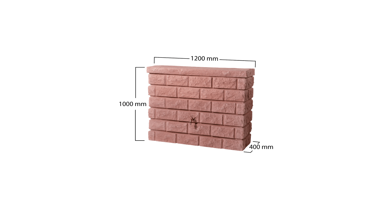 Depósito de agua de lluvia Rocky Rojizo Graf 400 L_1