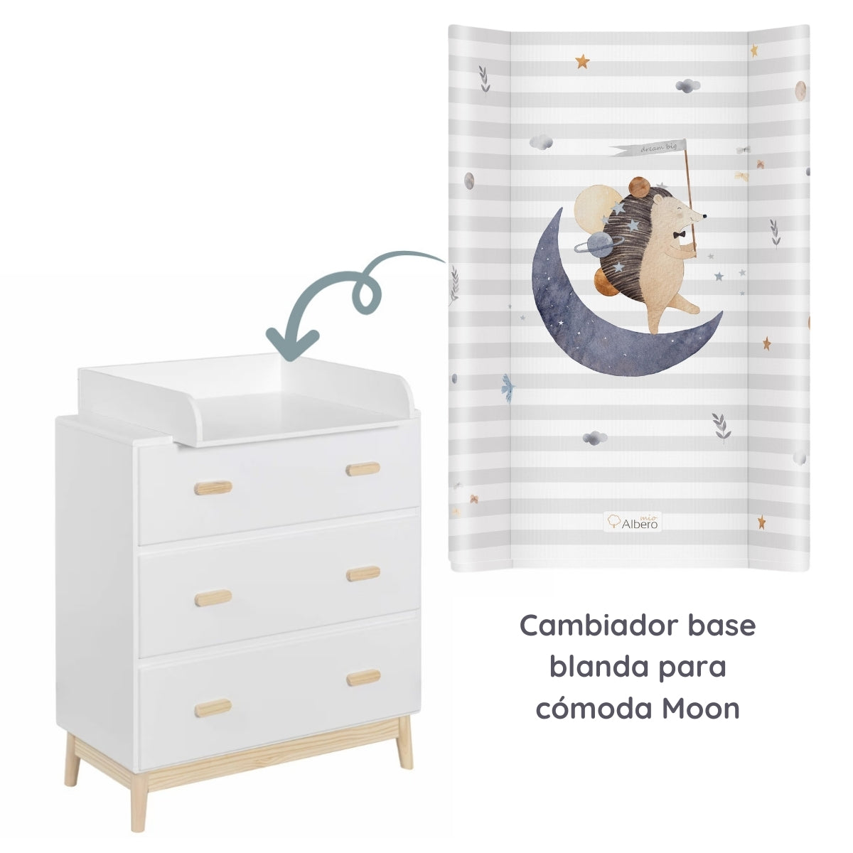 Cambiador Base Blanda Para Cómoda 70x47 Cm Tropic Fun_4