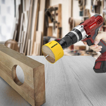 Corona Sierra Bimetal Ø 46 Mm. Templado Termico, Base Reforzada. Corona Madera, Broca Agujeros Madera, Acero, Hierro, Plasticos