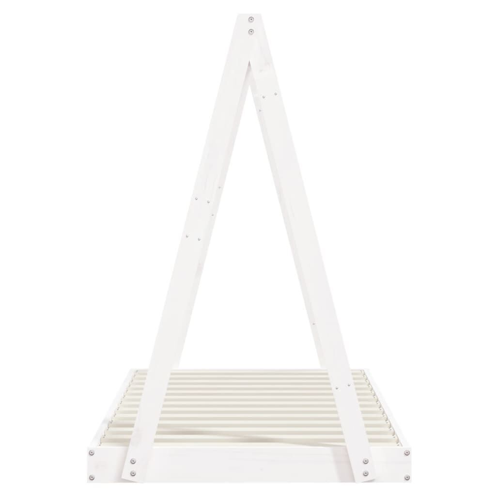 Vidaxl Estructura De Cama Para Niños Madera De Pino Blanco 80x160 Cm_4
