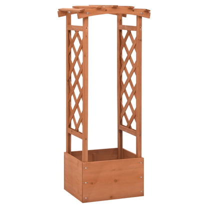 Jardinera Enrejada Con Arco Madera De Abeto 49x39x117 Cm_1