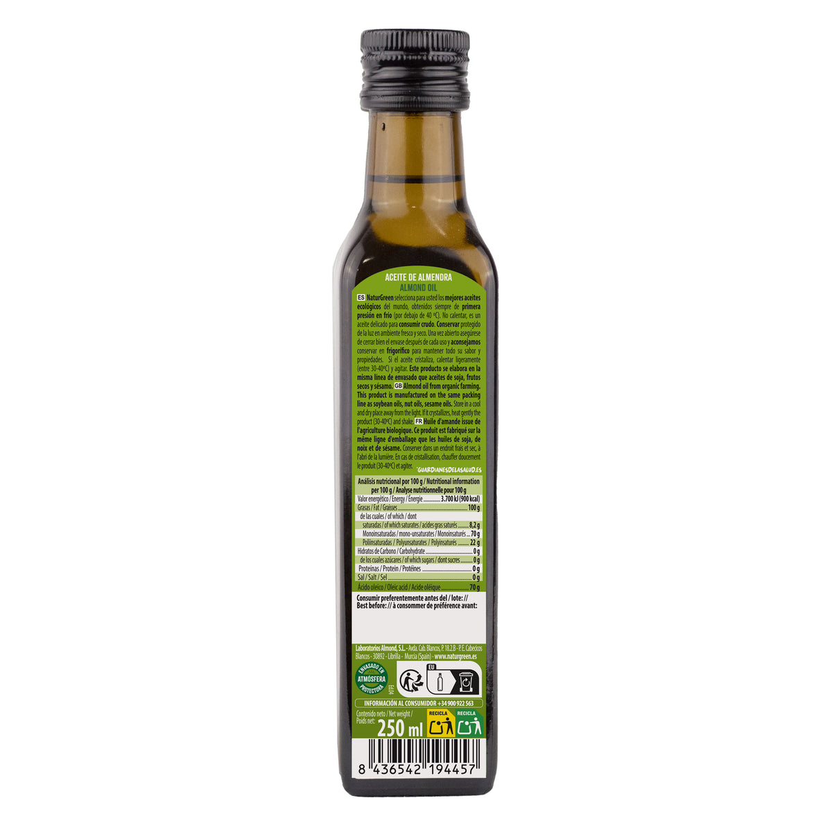 Óleo de Amêndoa Biológico NaturGreen 250 ml