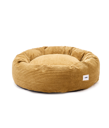 Cafide Cama Donut Para Perro Con Tejido De Pana Naranja. Modelo Nuba. Talla L (100x100x25 Cm)_0