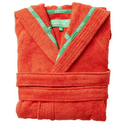 Albornoz Con Capucha M/l 360gsm 100% Algodón Rojo Rainbow_0