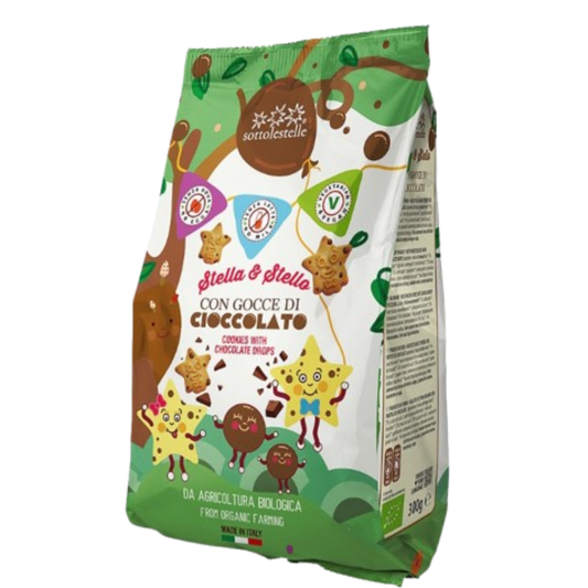 Bolacha Stella &amp; Stella com pepitas de chocolate 300g