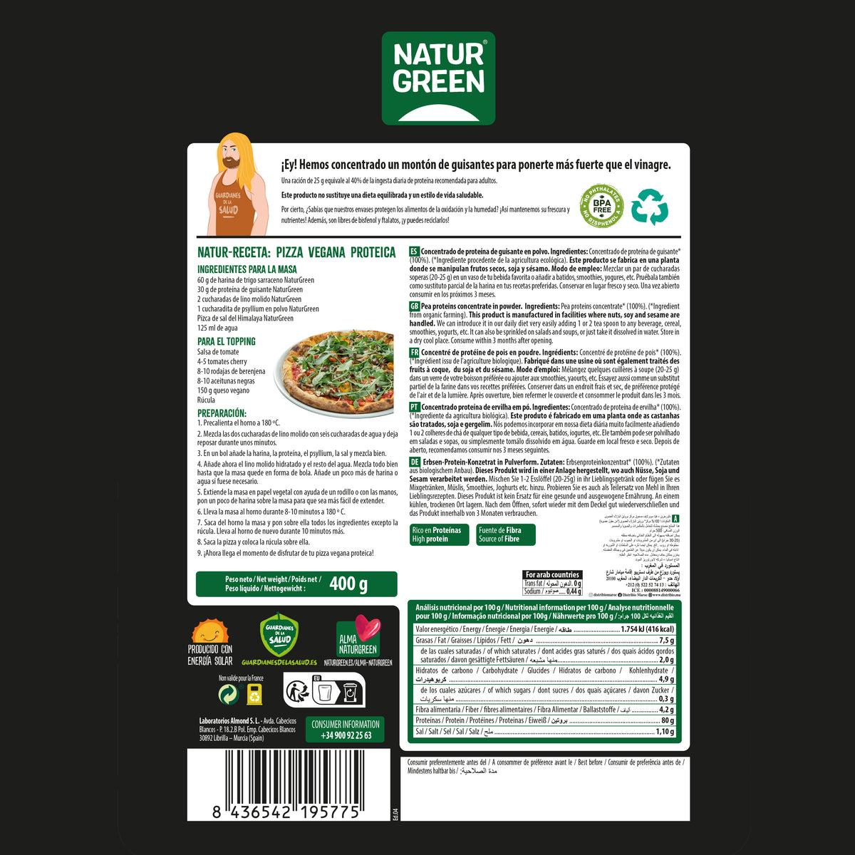Proteína de Ervilha Naturgreen 400 g