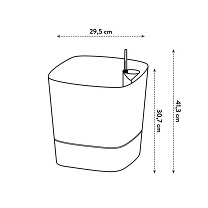 Greensense Aquacare Square Elho vaso auto-irrigável 30 cm cinzento carvão