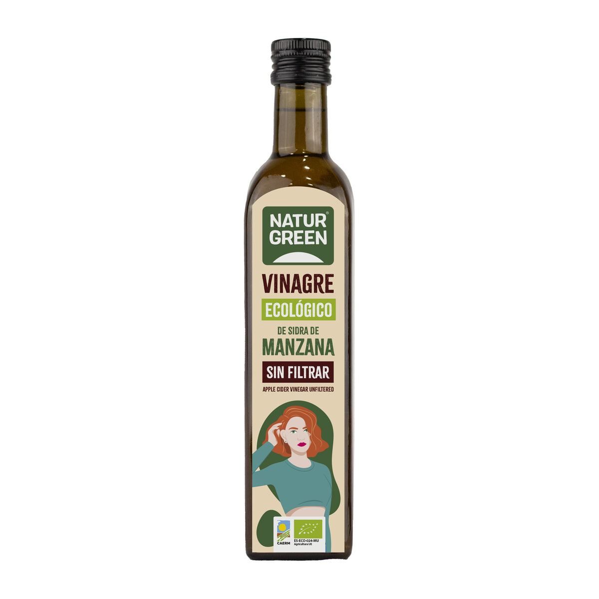 Vinagre de maçã biológico não filtrado NaturGreen 500 ml