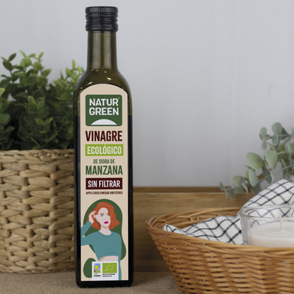 Vinagre de maçã biológico não filtrado NaturGreen 500 ml