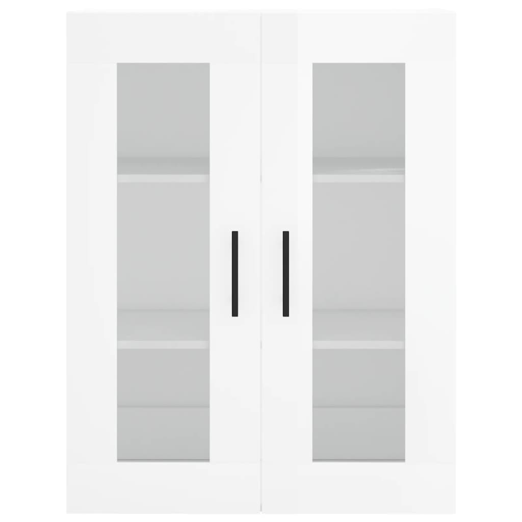 Aparador Alto Madera Contrachapada Blanco Brillo 69,5x34x180 Cm_5