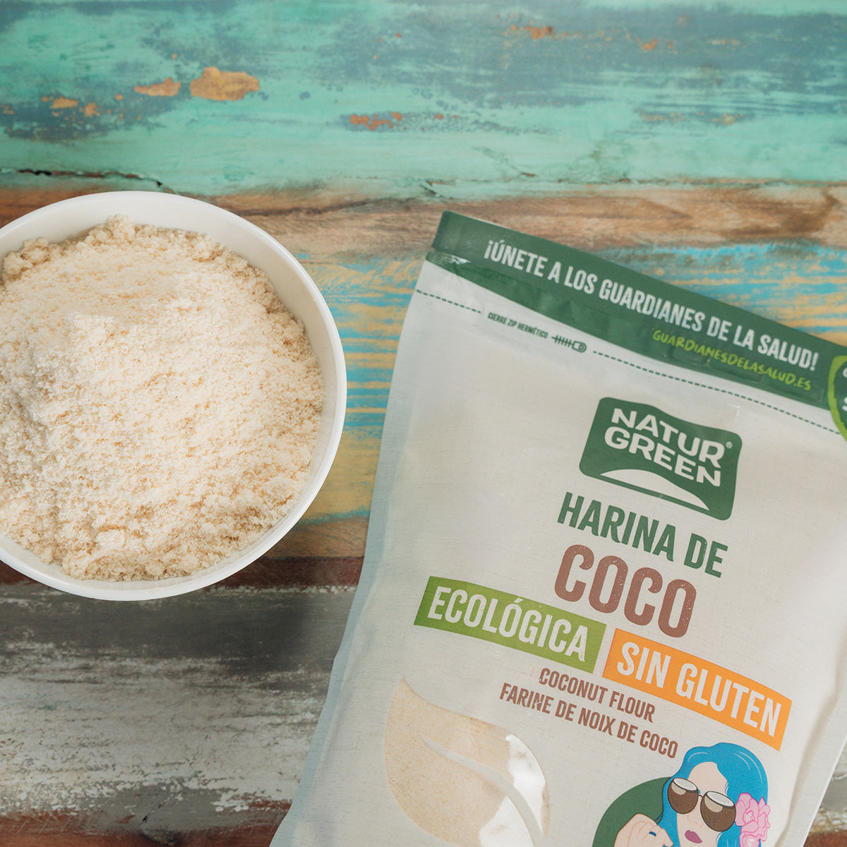 Farinha de Coco Biológica Sem Glúten NaturGreen 500 g