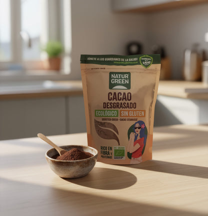 Cacau Biológico Sem Gordura Naturgreen 225 g