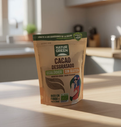 Cacau Biológico Sem Gordura Naturgreen 225 g
