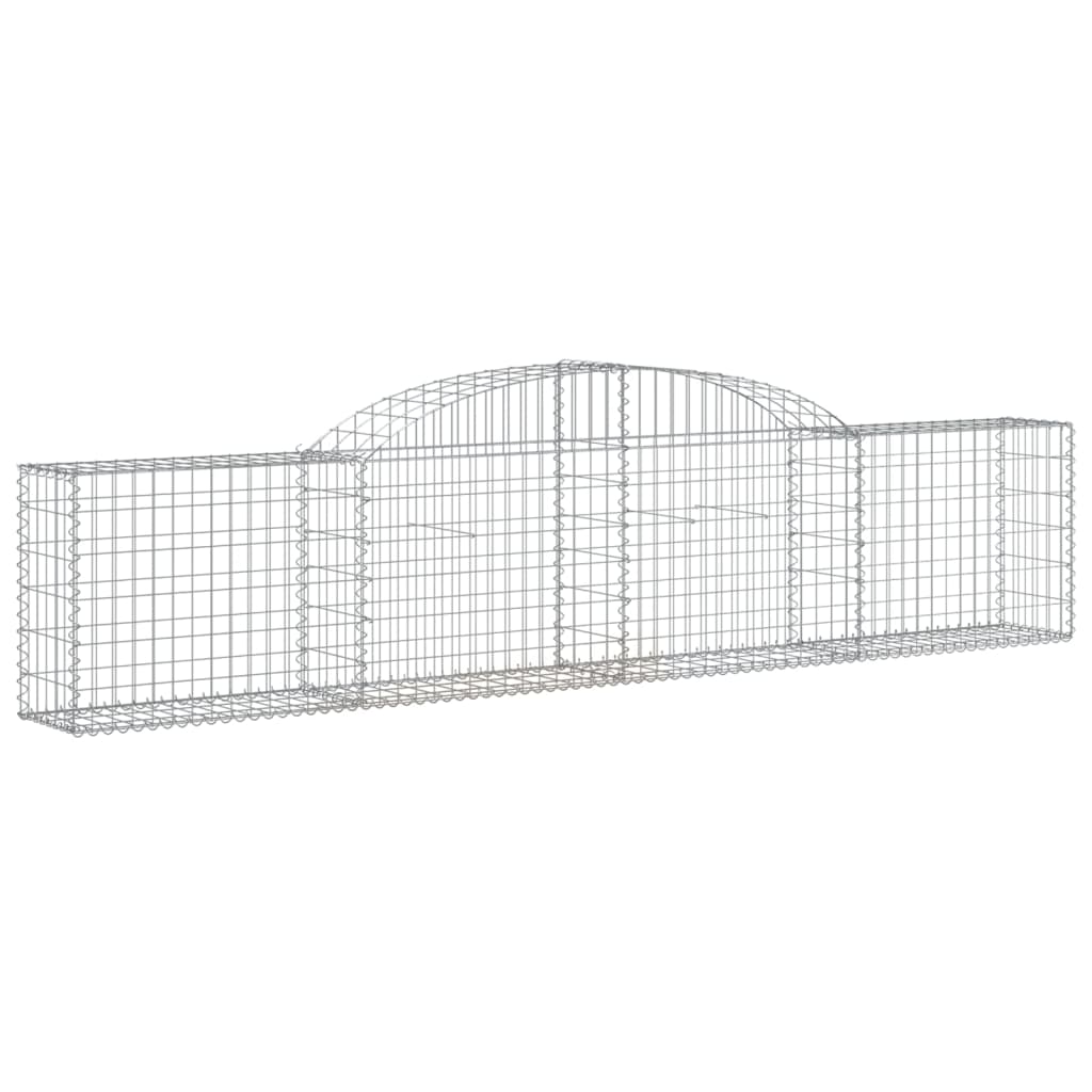 Cestas De Gaviones 2 Uds Forma De Arco Hierro 300x30x60/80 Cm_2