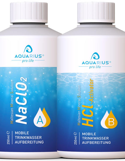 Aquarius Pro Life - Mms-classic 2x250ml Juego De Dióxido De Cloro Para La Activación_0