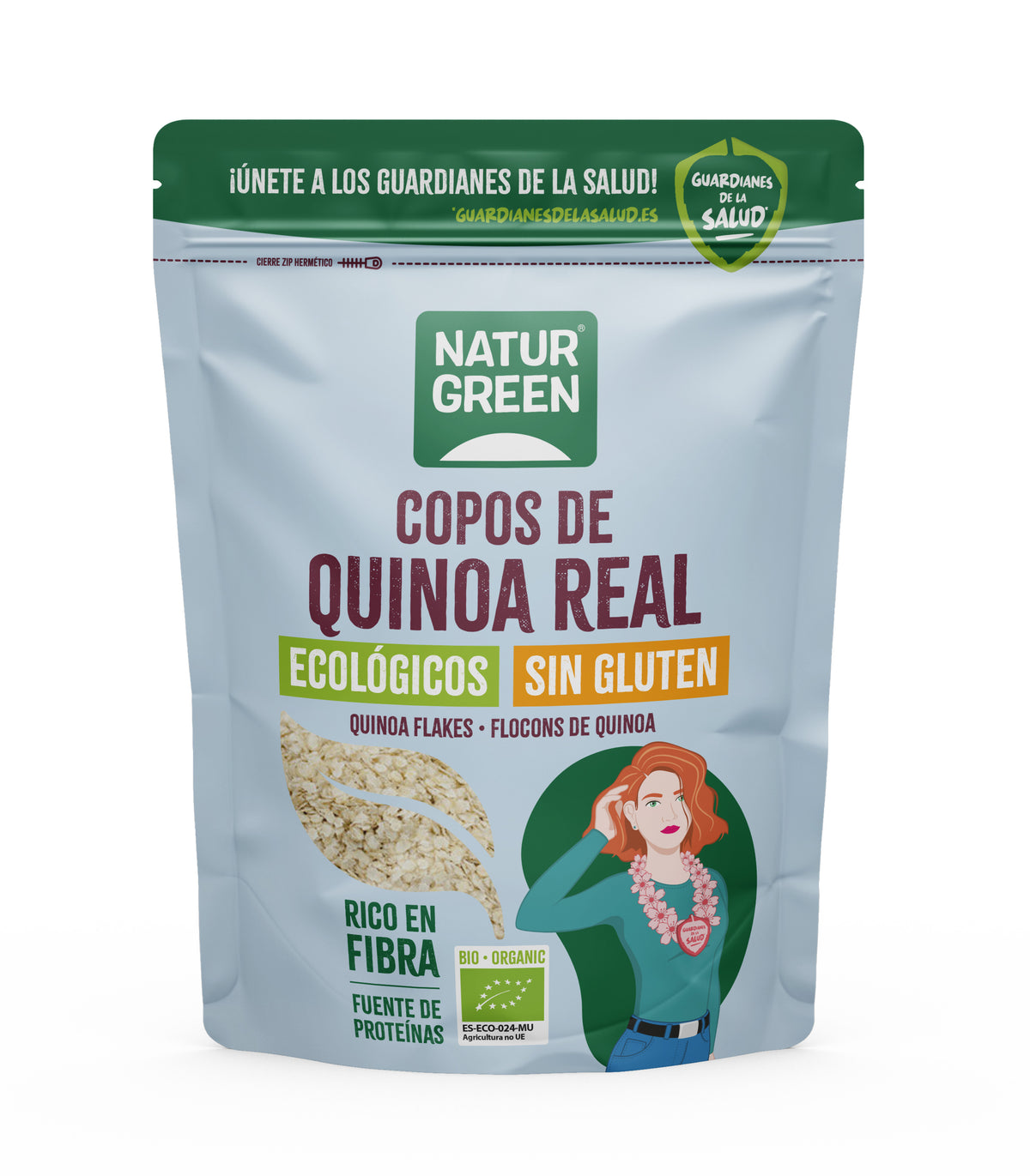 Flocos de Quinoa Orgânica Real Sem Glúten NaturGreen 200 g
